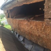 Wooden crawl space under a roof